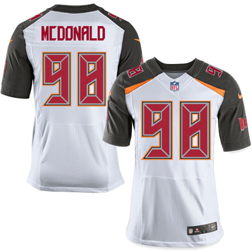 Men's Elite Clinton McDonald Nike Jersey White Road - #98 NFL Tampa Bay Buccaneers